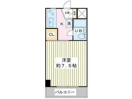 博栄ビル(1K/3階)の間取り写真