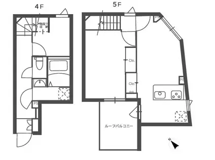 ルネサンスコート不動前(2LDK/4階)の間取り写真