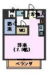 フジアビタ(ワンルーム/2階)の間取り写真