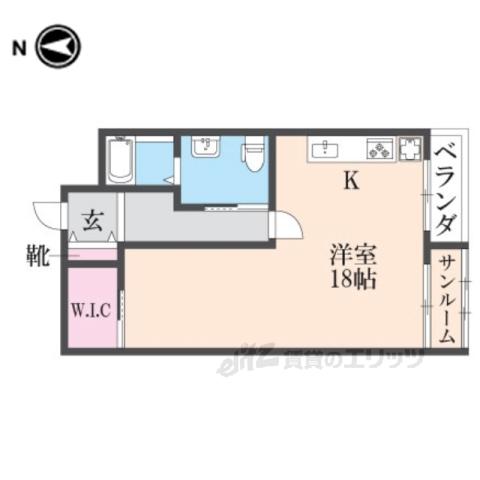 レジデンス浄土寺(ワンルーム/3階)の間取り写真