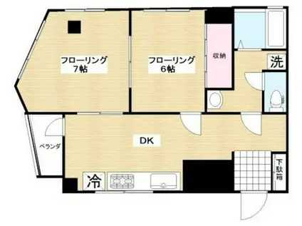 野村マンション(2DK/4階)の間取り写真