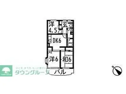 エポック旭野(3DK/2階)の間取り写真