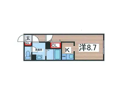 G VIVRE 御器所(1K/1階)の間取り写真