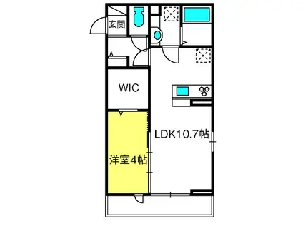 ECLAT西大宮(1LDK/2階)の間取り写真
