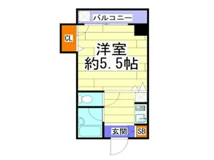 プレアール八尾本町(1K/2階)の間取り写真
