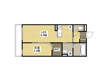 KOYURIKA(1LDK/2階)の間取り写真