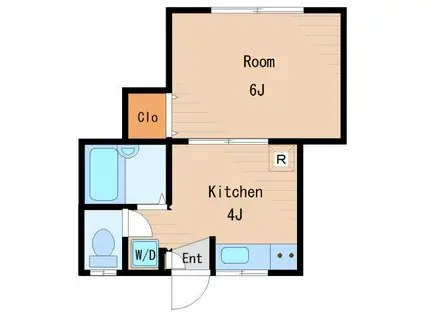 第2ハヤシハイツ(ワンルーム/1階)の間取り写真