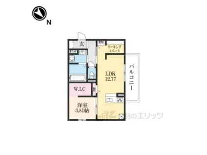 アルモニー彦根(1LDK/3階)の間取り写真