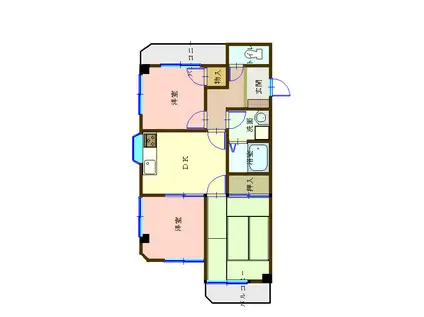 プロスピリティ狭山(3DK/3階)の間取り写真
