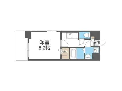 ヴィッラアプリーレ西新南(1K/5階)の間取り写真