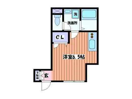 レゾナンス(ワンルーム/1階)の間取り写真