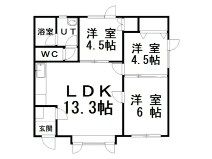 ファミィールIV(3LDK/2階)の間取り写真