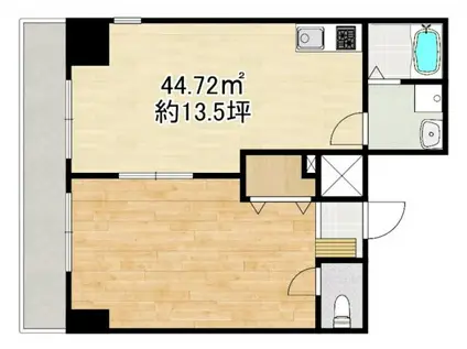 MODERN PALAZZO諫早駅前(1LDK/2階)の間取り写真