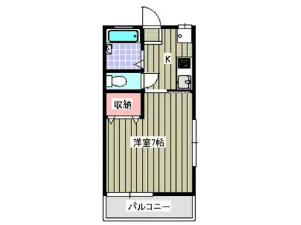 コーポ樹宮崎台(1K/2階)の間取り写真