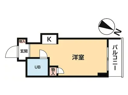 TOP・横浜吉野町(ワンルーム/2階)の間取り写真