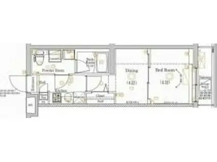 ラフィスタ大山(2K/3階)の間取り写真