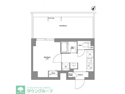 BPRレジデンス行徳(1K/6階)の間取り写真