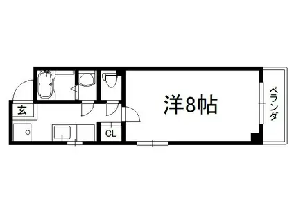 CASA DEL ADAGIO今出川(1K/2階)の間取り写真