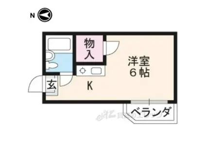 久保ビル(ワンルーム/2階)の間取り写真