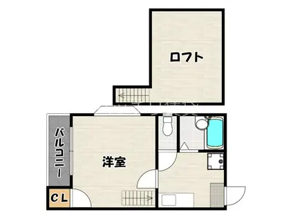 ティーファイブ博多(1K/2階)の間取り写真