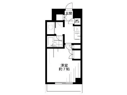 HF駒沢公園レジデンス(1K/2階)の間取り写真