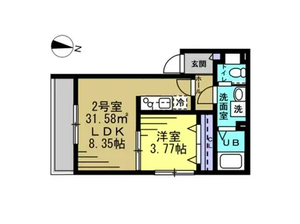 メゾンカレッジ(3LDK/2階)の間取り写真