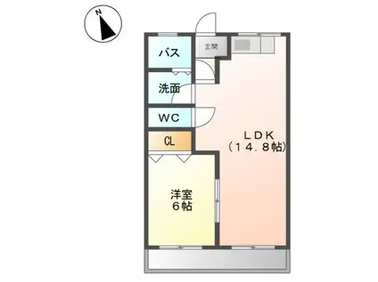 パークタウン I(1LDK/1階)の間取り写真