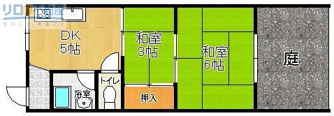サカイマンション(2DK/1階)の間取り写真