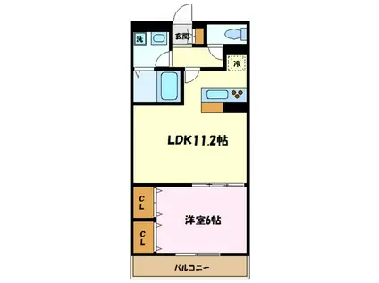 リブリ・SUNNY HILL(1LDK/1階)の間取り写真