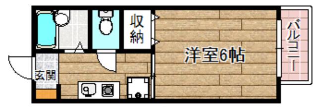 アクセス(1K/1階)の間取り写真