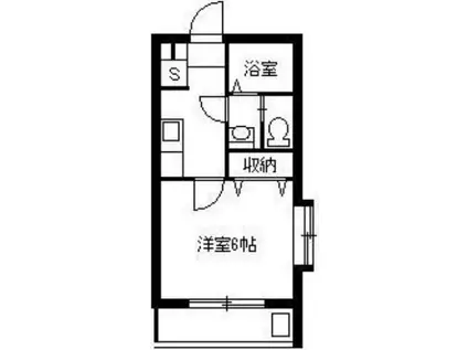 れいめい上荒田(1K/1階)の間取り写真