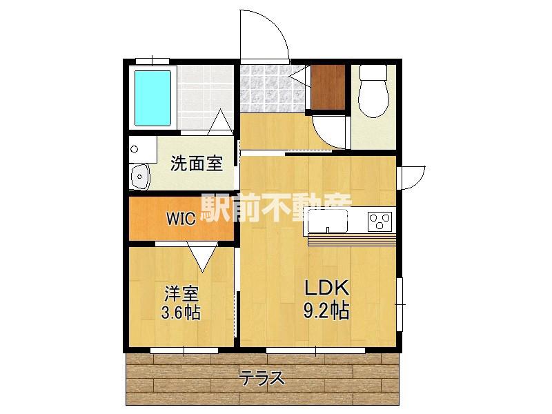ヴェンティTOSU弐(1LDK/2階)の間取り写真