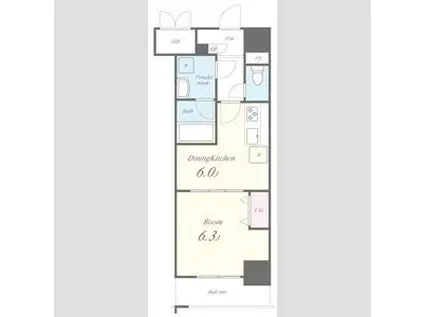 メイボーテセラ(1DK/5階)の間取り写真