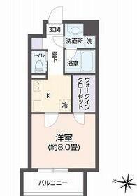 ヴィアーレ新寺(1K/2階)の間取り写真