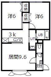 コムハウスII・III(2LDK/2階)の間取り写真