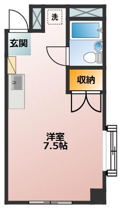 エクセルツカサ(ワンルーム/2階)の間取り写真