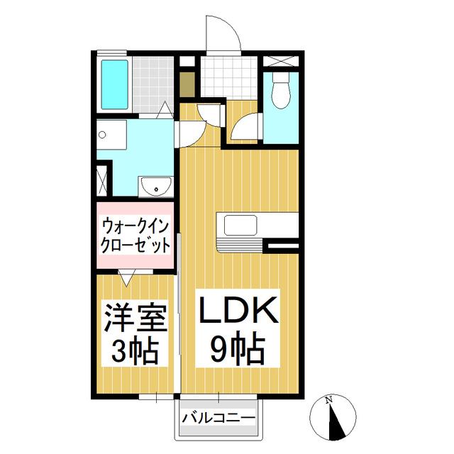 ロイヤルレジデンス C(1LDK/2階)の間取り写真