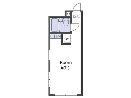 サンライト高井戸(ワンルーム/2階)の間取り写真