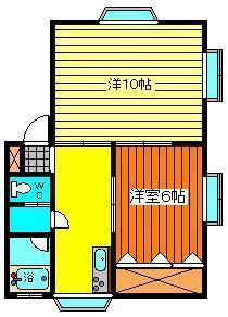 サンハイツ佐藤(2K/1階)の間取り写真