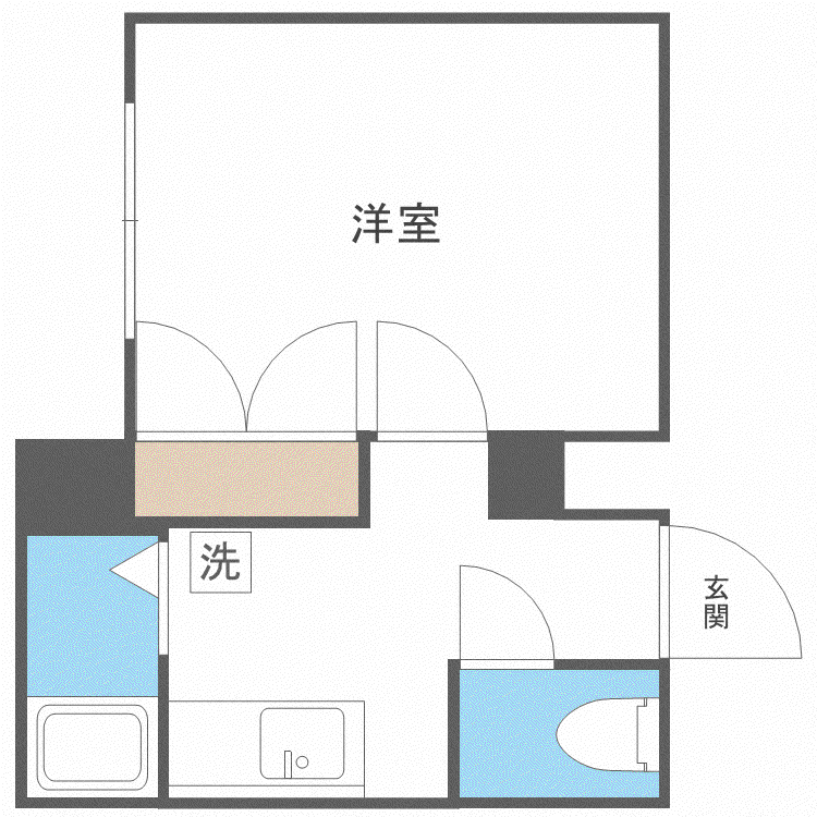 プラザイン麻生(1K/3階)の間取り写真