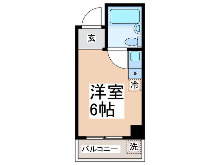 中野第2ビル(ワンルーム/3階)の間取り写真