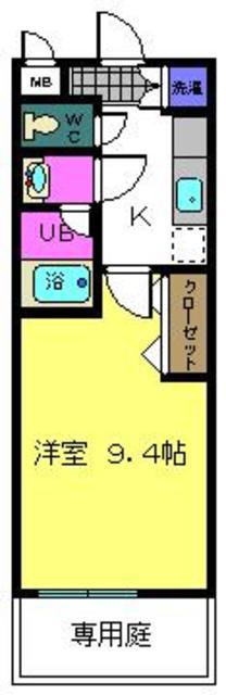 ラフィーネマック(1K/1階)の間取り写真