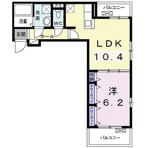 クレアシオン(1LDK/3階)の間取り写真