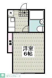 サンパレス第2東林間(1K/2階)の間取り写真