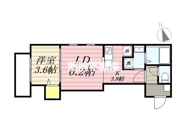 CHERIM西鉄久留米IV(1LDK/2階)の間取り写真