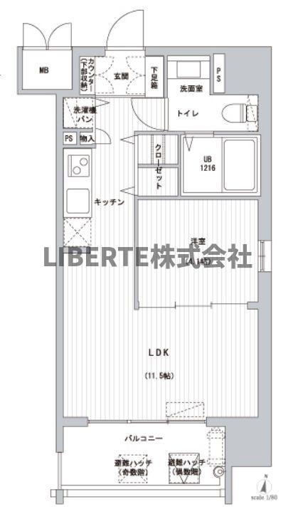 サヴォイ フェアリーパーク(1LDK/9階)の間取り写真