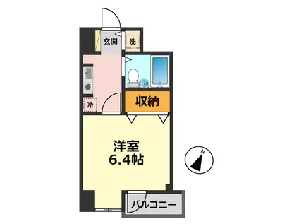 シティハイツ新小岩(1K/8階)の間取り写真