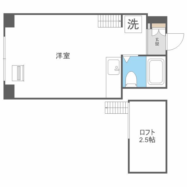 シャトー北24条(ワンルーム/6階)の間取り写真