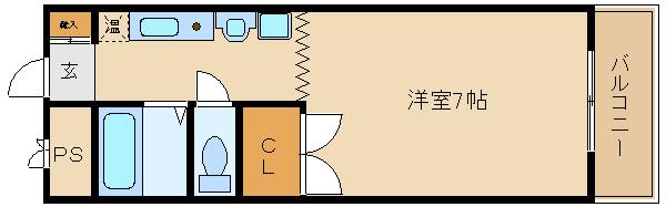 ウィンライフ(1K/4階)の間取り写真