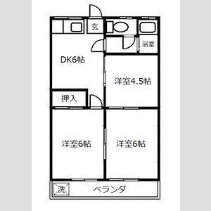 コーポ平林201(3DK/1階)の間取り写真